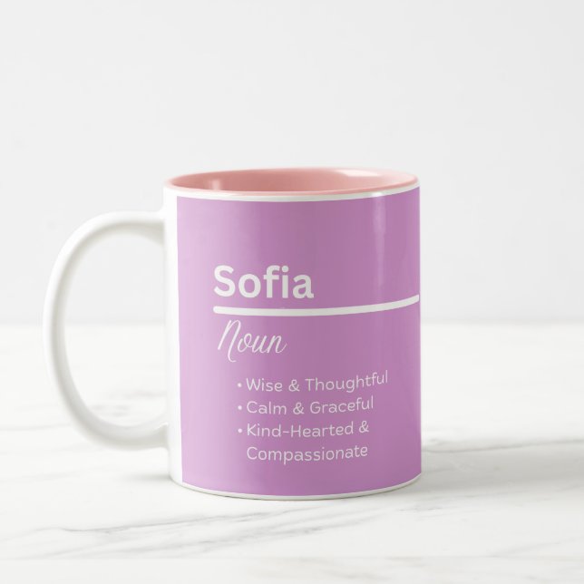 Sofia Mädchen Name Definition Tasse | Personalisie (Links)