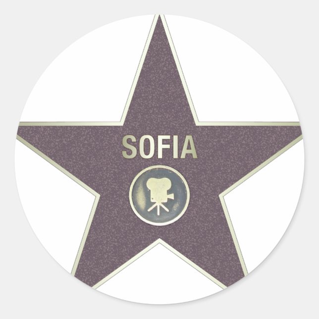 SOFIA-MOVIE-STAR RUNDER AUFKLEBER (Vorderseite)