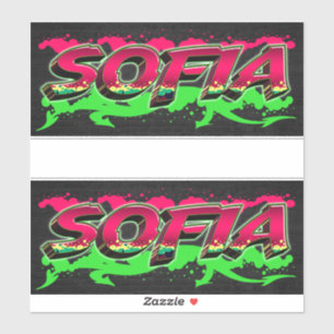 Sofia Vorname Name Graffiti Aufkleber Sticker