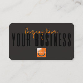 Sofisticated Modern Black Orange Logo Generisch  Visitenkarte