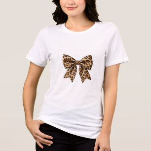 Sofisticated Safari-Leoparden-Muster Luxusbogen-St Tri-Blend Shirt