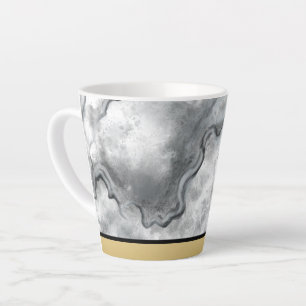 Sofisticated schwarze Marmor-Kaffeetasse Milchtasse