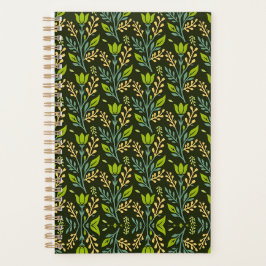 Sofisticiertes blaues und beige Blumendesign  Planer