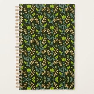 Sofisticiertes blaues und beige Blumendesign Planer