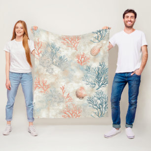 Sofistische Korallenäste - Weiche Meeresmuschel Fleecedecke