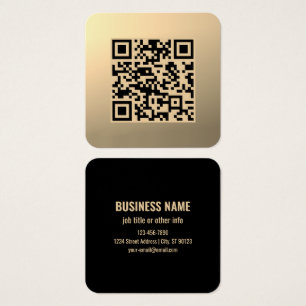 Sofort bearbeitbare QR-Code-Vorlage   Faux Gold