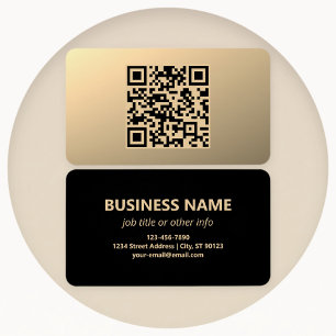Sofort bearbeitbare QR-Code-Vorlage Faux Gold