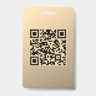 Sofort bearbeitbare QR-Code-Vorlage   Faux Gold Ausweis