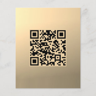 Sofort bearbeitbare QR-Code-Vorlage Faux Gold Flyer