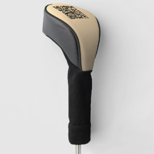 Sofort bearbeitbare QR-Code-Vorlage Faux Gold Golf Headcover