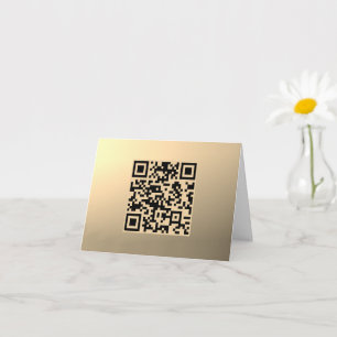 Sofort bearbeitbare QR-Code-Vorlage Faux Gold Karte