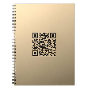 Sofort bearbeitbare QR-Code-Vorlage   Faux Gold Notizblock