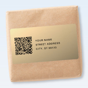 Sofort bearbeitbare QR-Codevorlage Imitate Gold