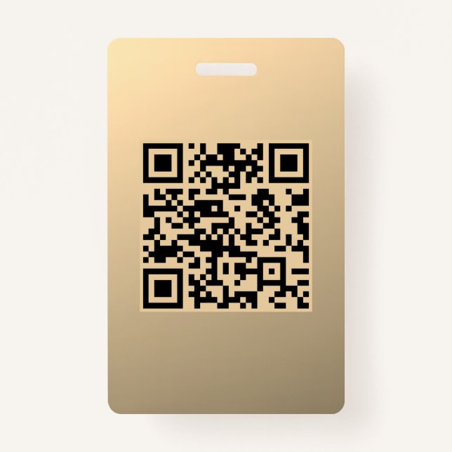 Sofort bearbeitbare QR-Codevorlage | Imitate Gold Ausweis (Vorderseite)