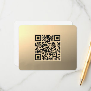 Sofort bearbeitbare QR-Codevorlage Imitate Gold Begleitkarte