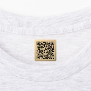 Sofort bearbeitbare QR-Codevorlage Imitate Gold Etiketten