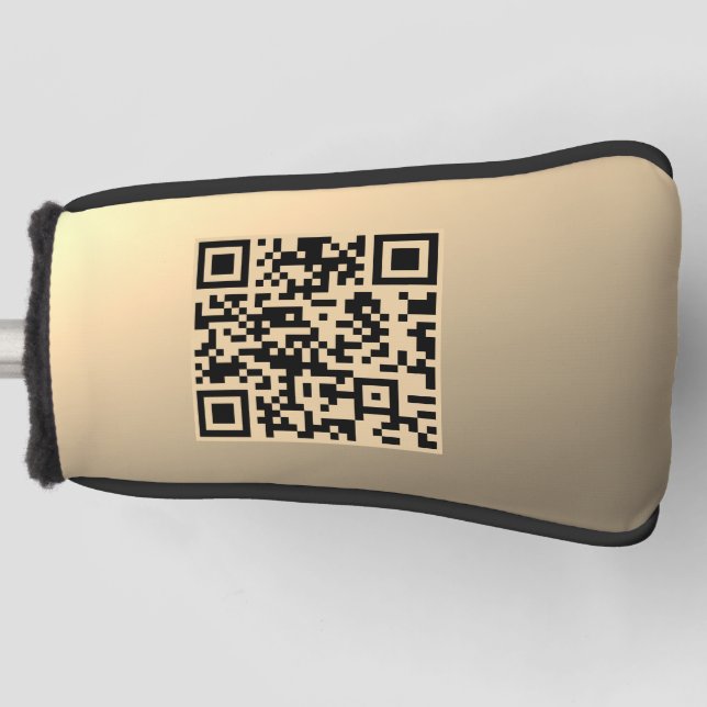 Sofort bearbeitbare QR-Codevorlage | Imitate Gold Golf Headcover (Vorderseite)