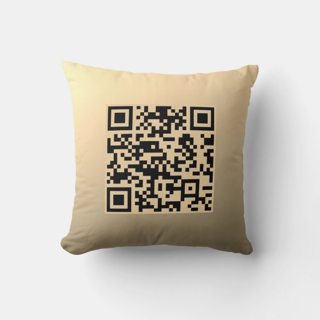 Sofort bearbeitbare QR-Codevorlage | Imitate Gold Kissen (Vorderseite)