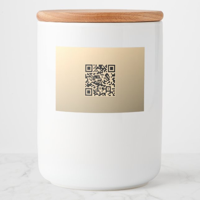 Sofort bearbeitbare QR-Codevorlage | Imitate Gold Lebensmitteletikett (Vorderseite)