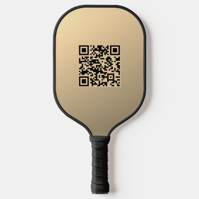 Sofort bearbeitbare QR-Codevorlage | Imitate Gold Pickleball Schläger (Vorderseite)