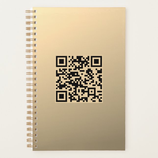 Sofort bearbeitbare QR-Codevorlage | Imitate Gold Planer (Vorderseite)