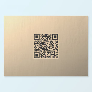 Sofort bearbeitbare QR-Codevorlage Imitate Gold Seidenpapier