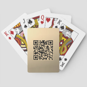 Sofort bearbeitbare QR-Codevorlage   Imitate Gold Spielkarten
