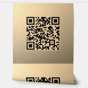 Sofort bearbeitbare QR-Codevorlage Imitate Gold Tapete