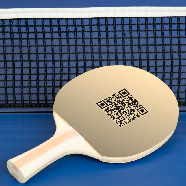 Sofort bearbeitbare QR-Codevorlage | Imitate Gold Tischtennis Schläger (InSitu)