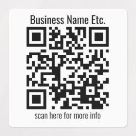 Sofort bearbeitbarer QR-Code und Firmenname etc. Etiketten