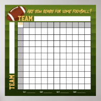 SOFORT DOWNLOAD Football Squares Wettspiel