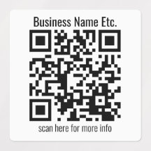 Sofort editierbarer QR-Code und Geschäftsname usw.