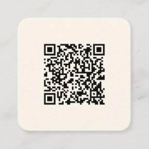 Sofort einen QR-Code erstellen   Editierbares Off- Quadratische Visitenkarte