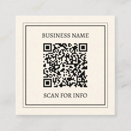 Sofort einen scannbaren QR-Code für Unternehmen er Quadratische Visitenkarte