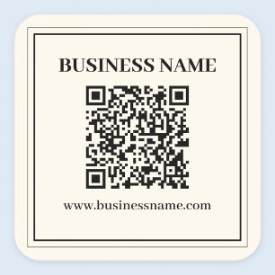 Sofort einen scannbaren QR-Code für Unternehmen er Quadratischer Aufkleber