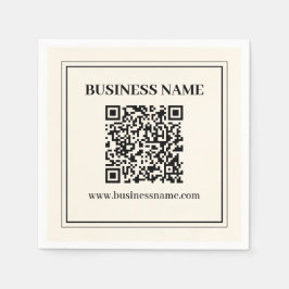 Sofort einen scannbaren QR-Code für Unternehmen er Serviette