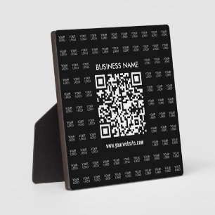 Sofort erstellbarer scannbarer QR-Code und Logomus Fotoplatte