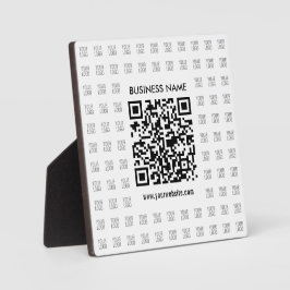 Sofort erstellbarer scannbarer QR-Code und Logomus Fotoplatte