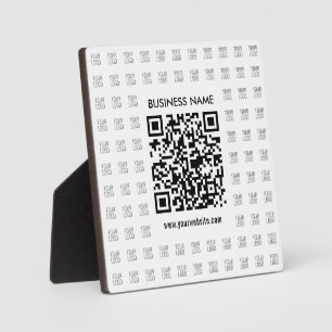 Sofort erstellbarer scannbarer QR-Code und Logomus Fotoplatte
