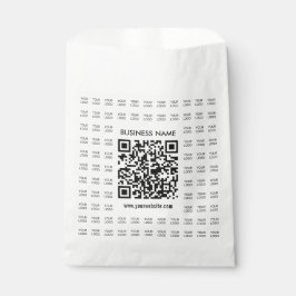 Sofort erstellbarer scannbarer QR-Code und Logomus Geschenktütchen
