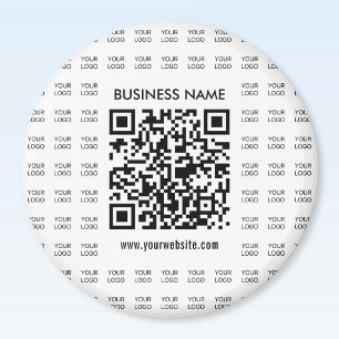 Sofort erstellbarer scannbarer QR-Code und Logomus Magnet