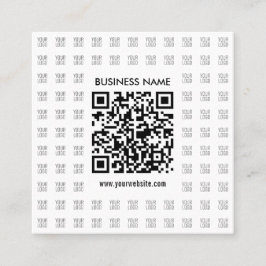 Sofort erstellbarer scannbarer QR-Code und Logomus Quadratische Visitenkarte