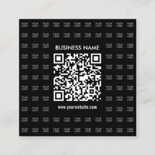 Sofort erstellbarer scannbarer QR-Code und Logomus Quadratische Visitenkarte