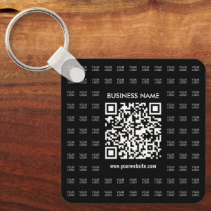 Sofort erstellbarer scannbarer QR-Code und Logomus Schlüsselanhänger