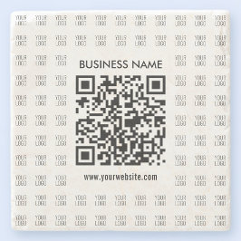 Sofort erstellbarer scannbarer QR-Code und Logomus Steinuntersetzer
