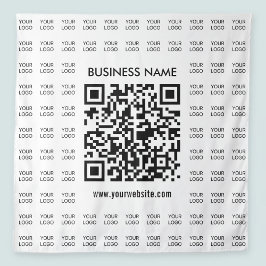 Sofort erstellbarer scannbarer QR-Code und Logomus Wandteppich