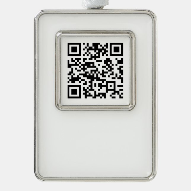 Sofort erstellten QR-Code (durch Eingabe Ihrer URL Rahmen-Ornament Silber (Vorderseite)