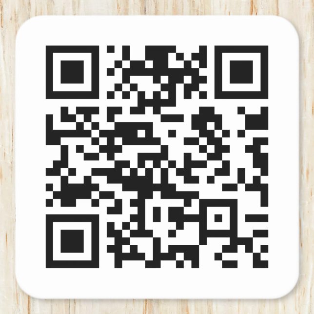 Sofort erstellten QR-Code (durch Eingabe Ihrer URL Rechteckiger Pappuntersetzer (Von Creator hochgeladen)