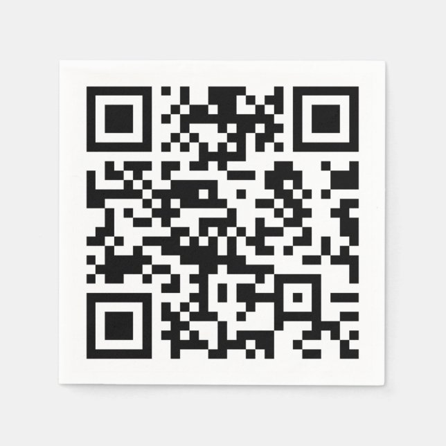 Sofort erstellten QR-Code (durch Eingabe Ihrer URL Serviette (Vorderseite)