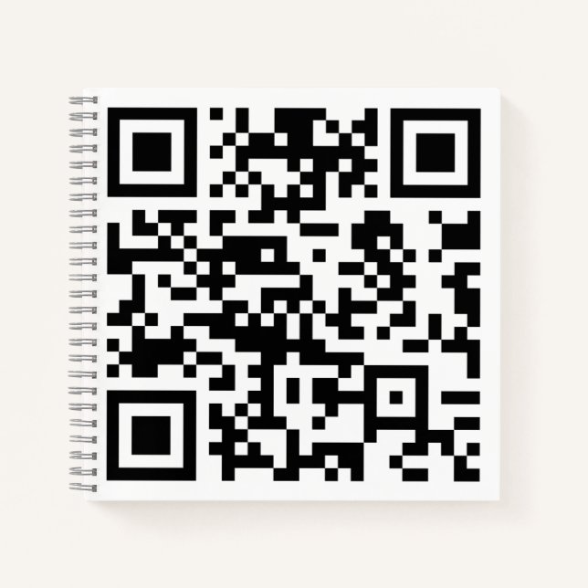 Sofort erstellter QR-Code (durch Eingabe Ihrer URL Notizbuch (Vorderseite)